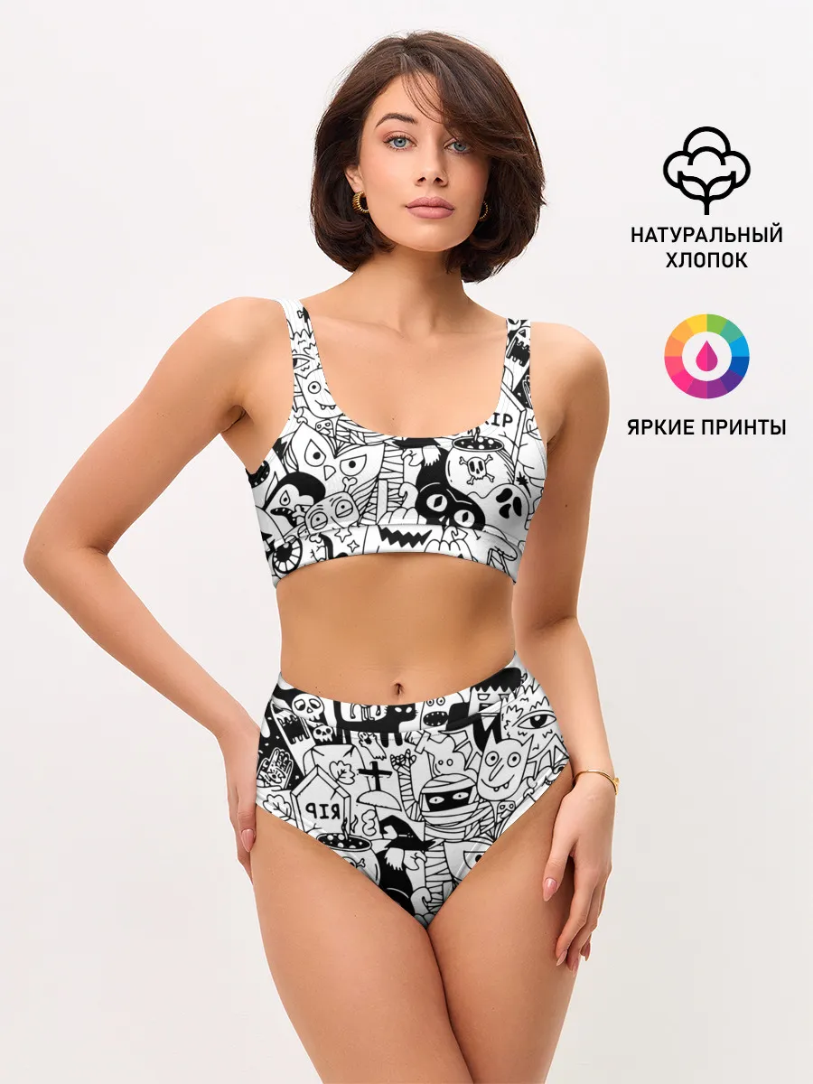 Женские топ и трусы / Halloween