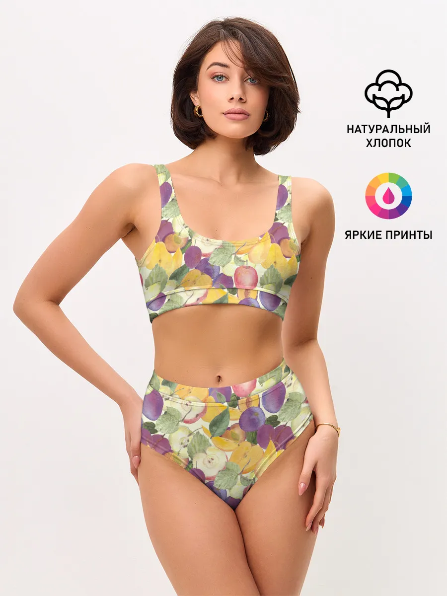 Женские топ и трусы / Фрукты. Фруктовый сад