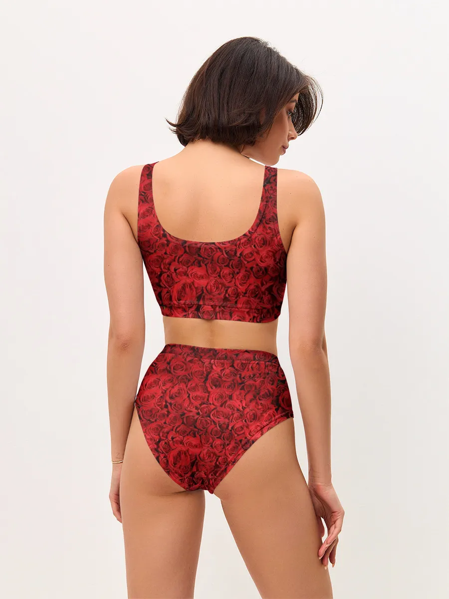 Женские топ и трусы / Розы