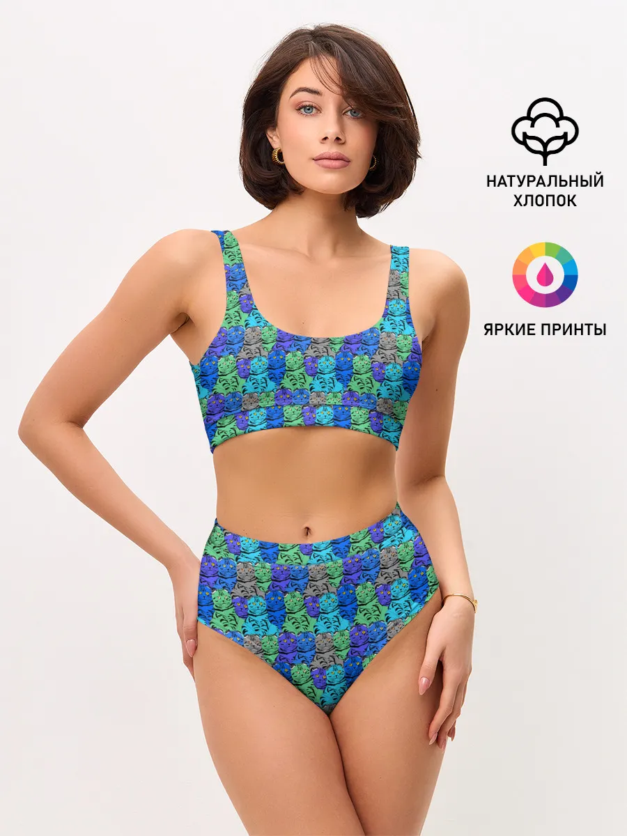 Женские топ и трусы / Толстый кот