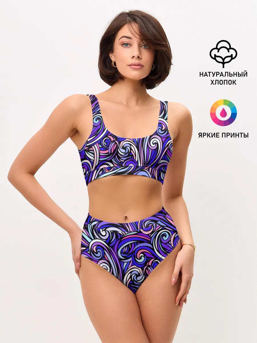 Женские топ и трусы / Волны