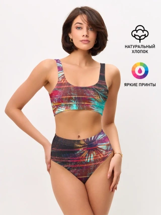 Женские топ и трусы / Palm glitch art