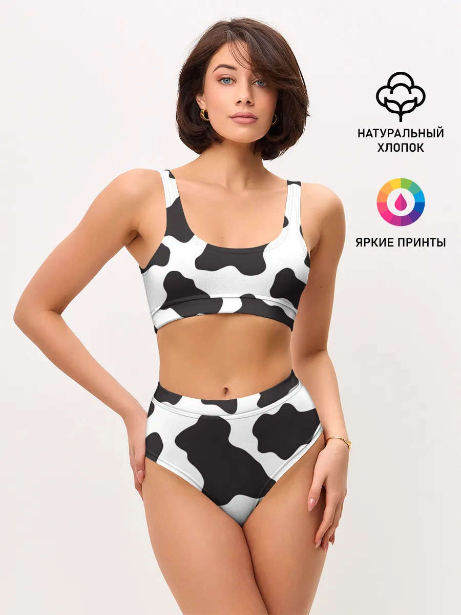Женские топ и трусы / корова