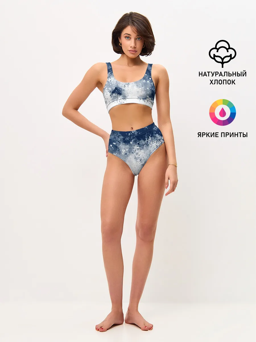 Женские топ и трусы / Чернильные капли