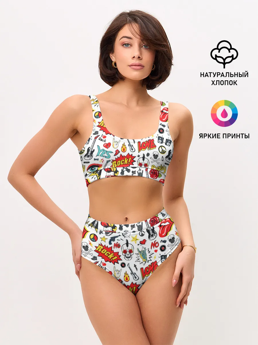 Женские топ и трусы / Я ЛЮБЛЮ РОК