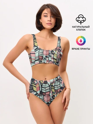 Женские топ и трусы / Индейские перья