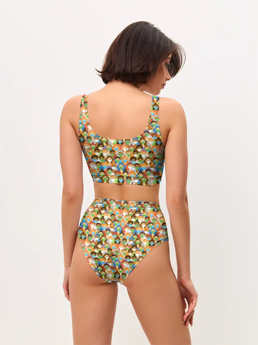 Женские топ и трусы / Масочный Режим