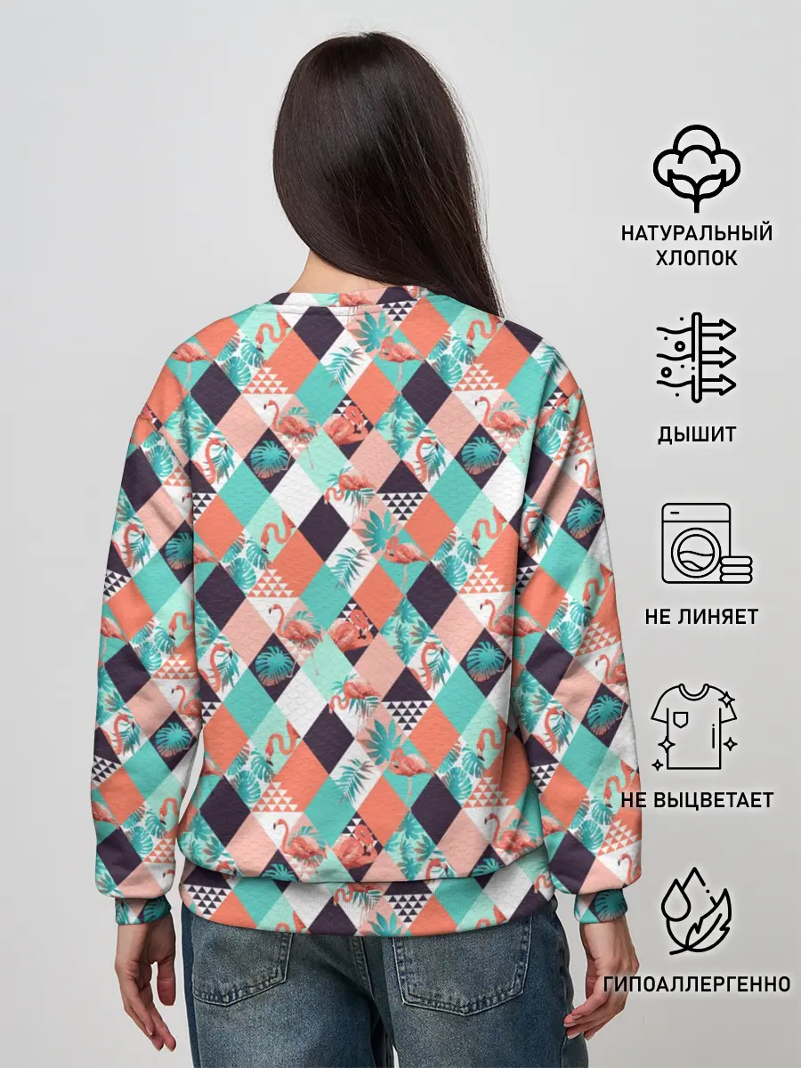 Женский свитшот / Фламинго