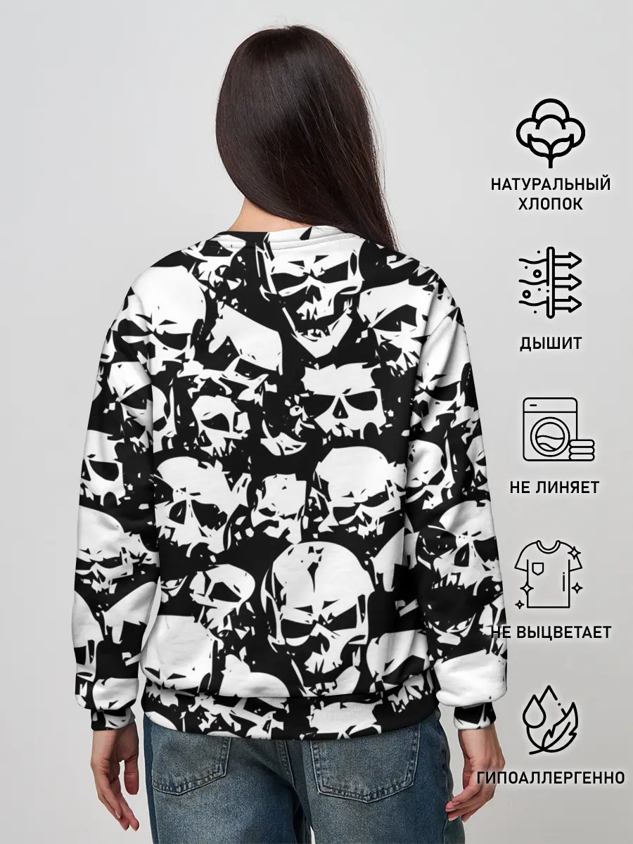 Женский свитшот / черепа