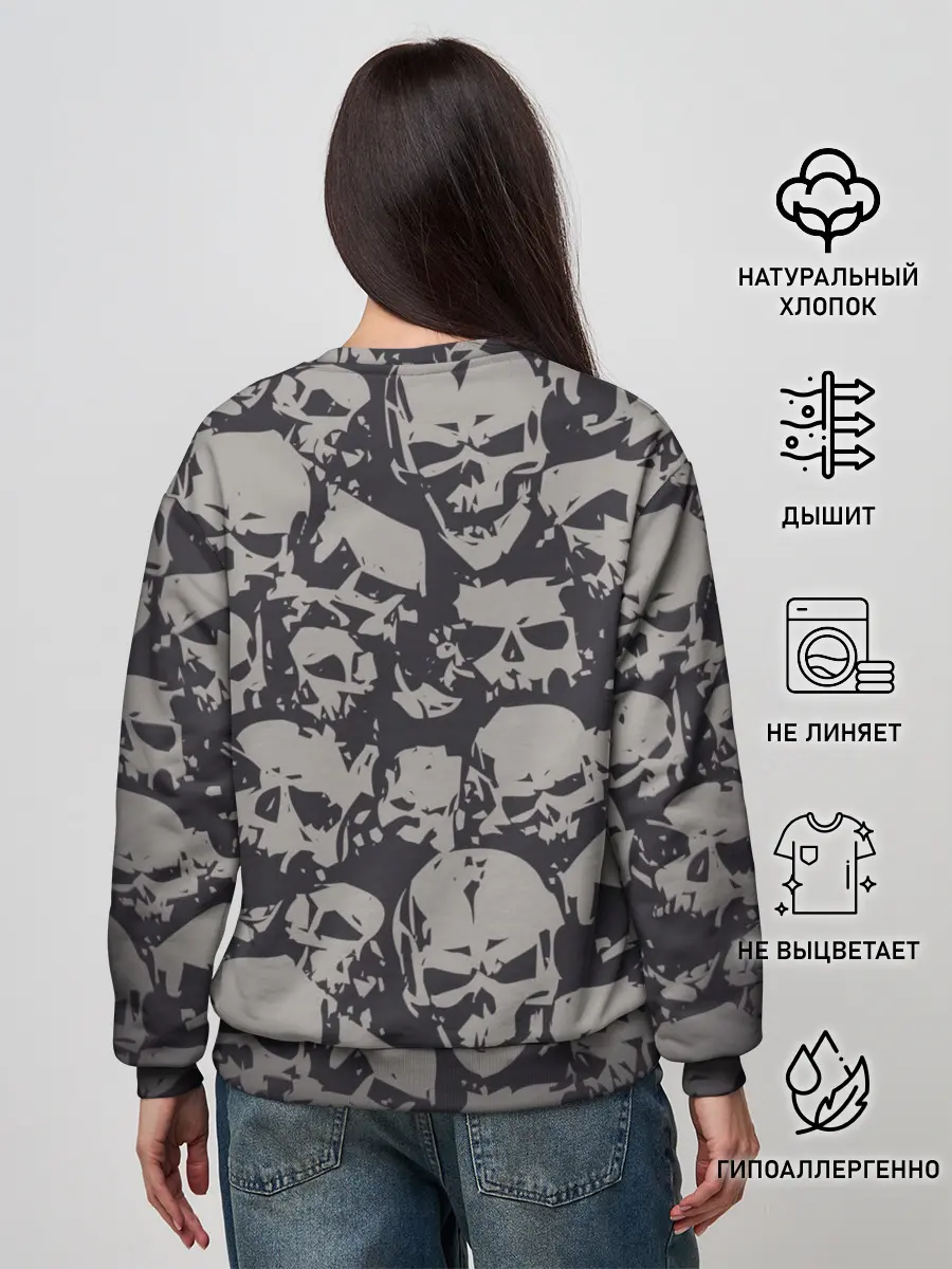 Женский свитшот / Черепа