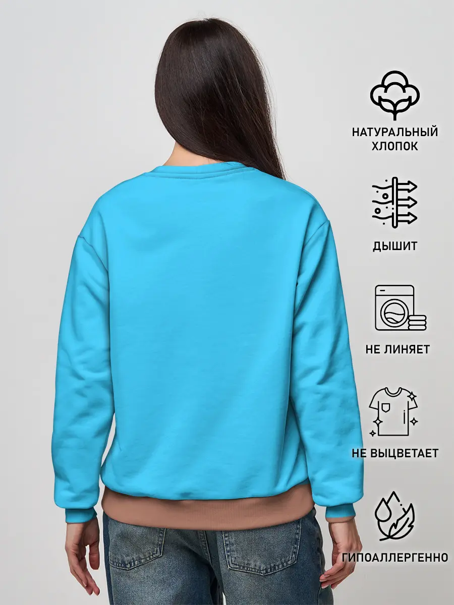 Женский свитшот / Скелетон геодезист