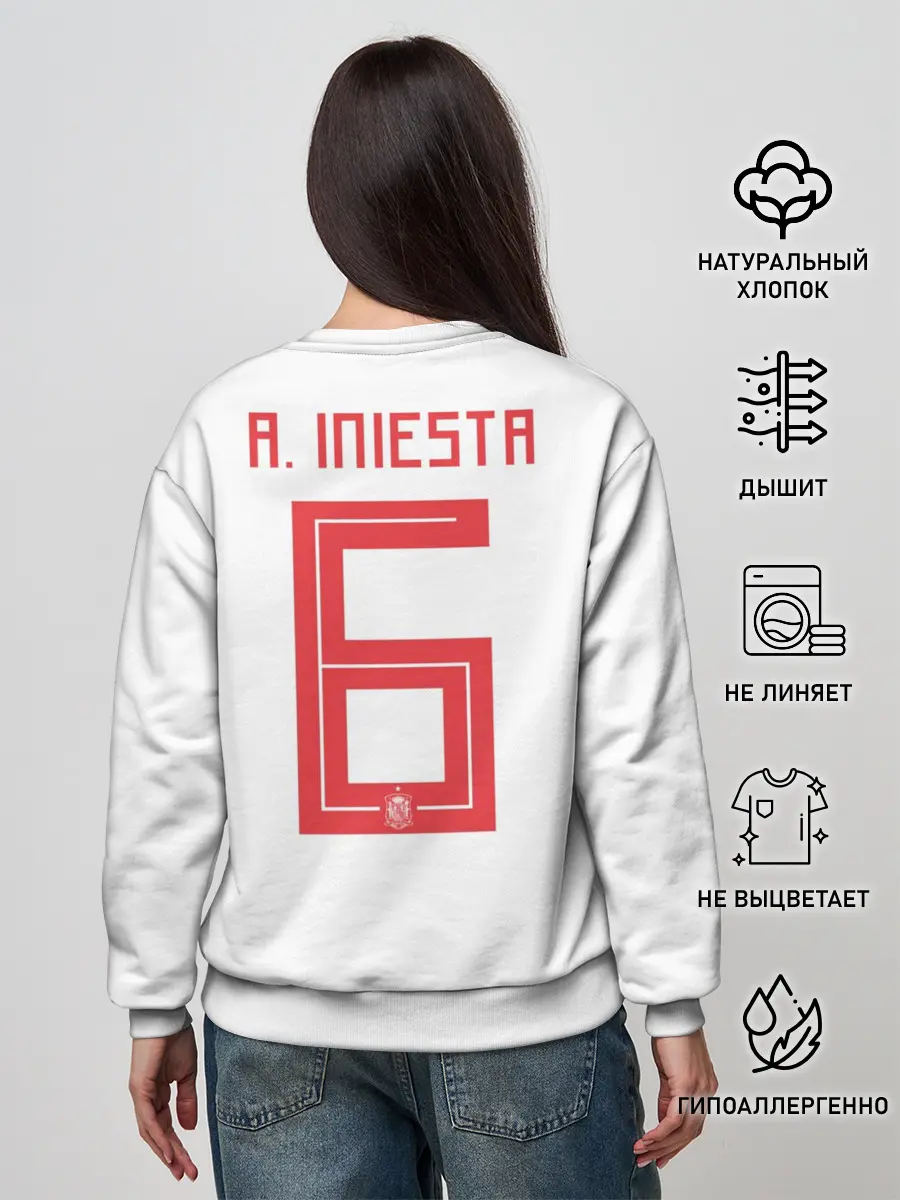 Женский свитшот / Iniesta away WC 2018