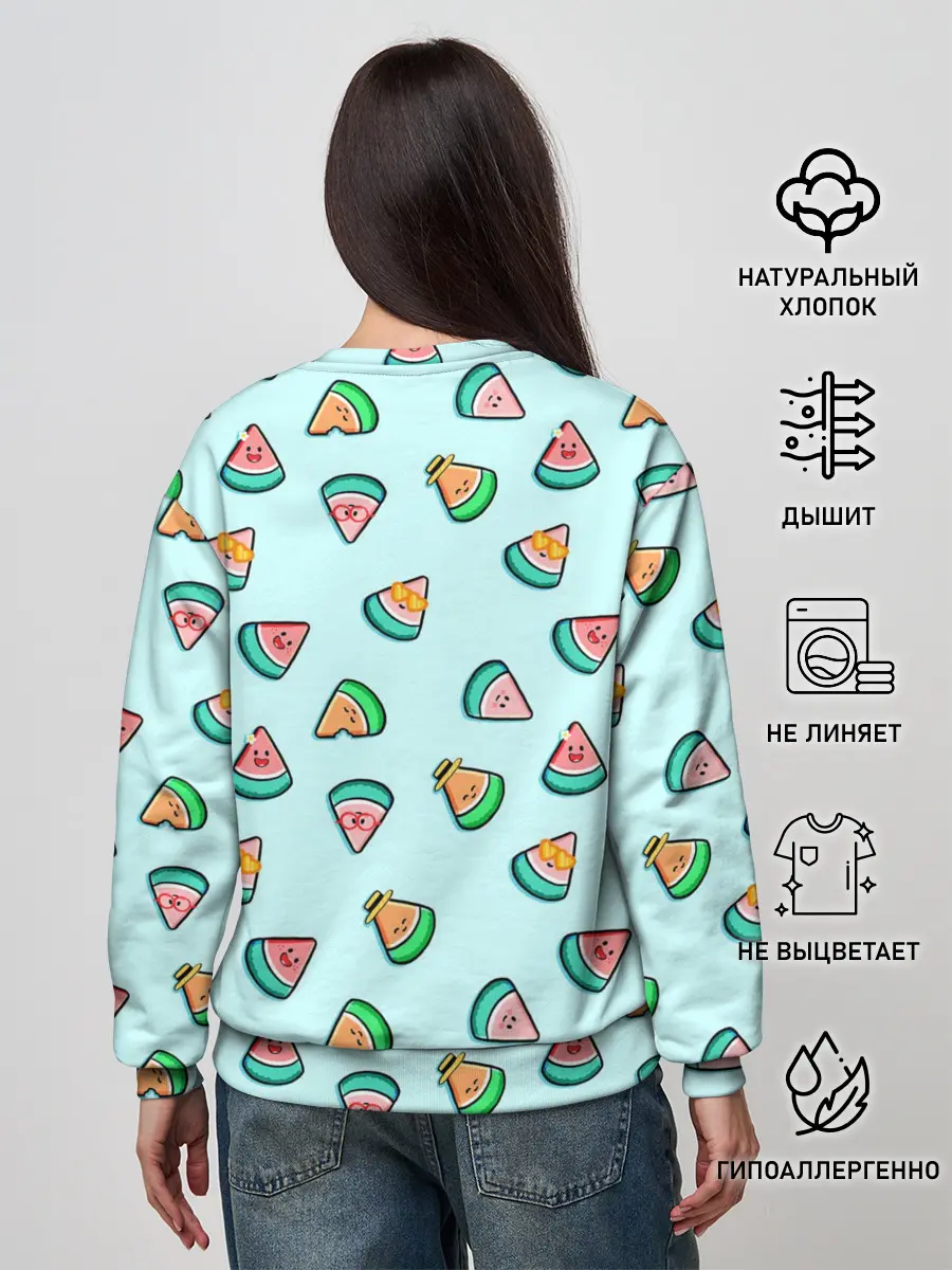 Женский свитшот / Kawaii Арбузики