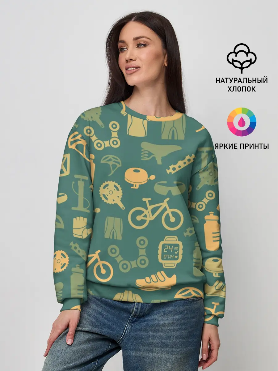 Женский свитшот / Велосипедист