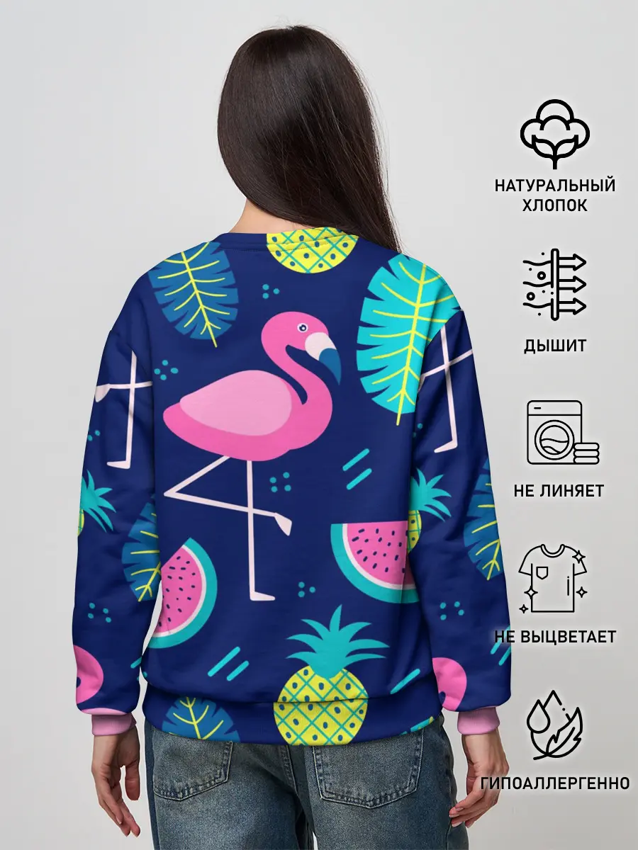 Женский свитшот / Фламинго