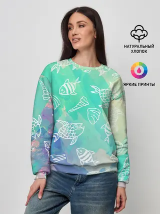 Женский свитшот / Рыбы