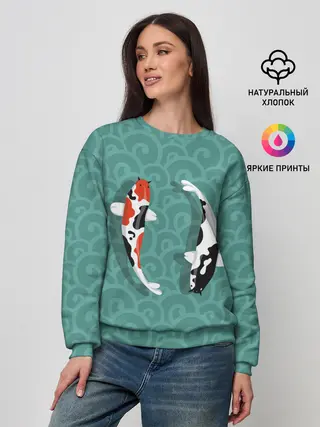 Женский свитшот / Японские рыбки
