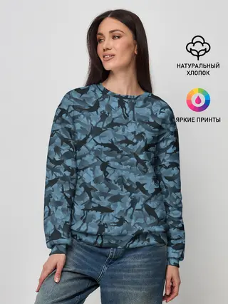 Женский свитшот / Акулы и дайверы
