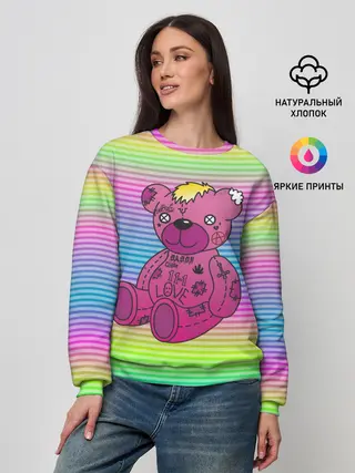 Женский свитшот / Мишка Lil Peep