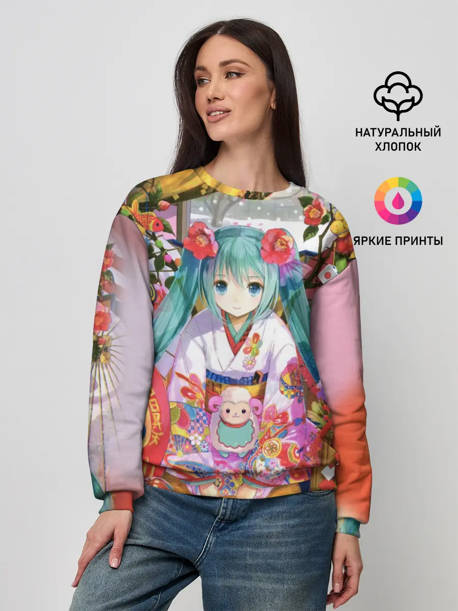 Женский свитшот / Окно Mika Hatsune