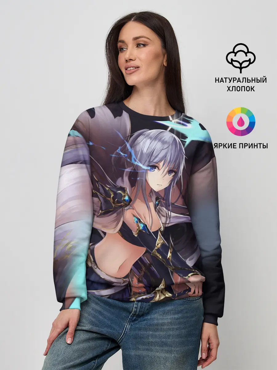 Женский свитшот / ФЭНТЕЗИ АНИМЕ-ВОИТЕЛЬНИЦА