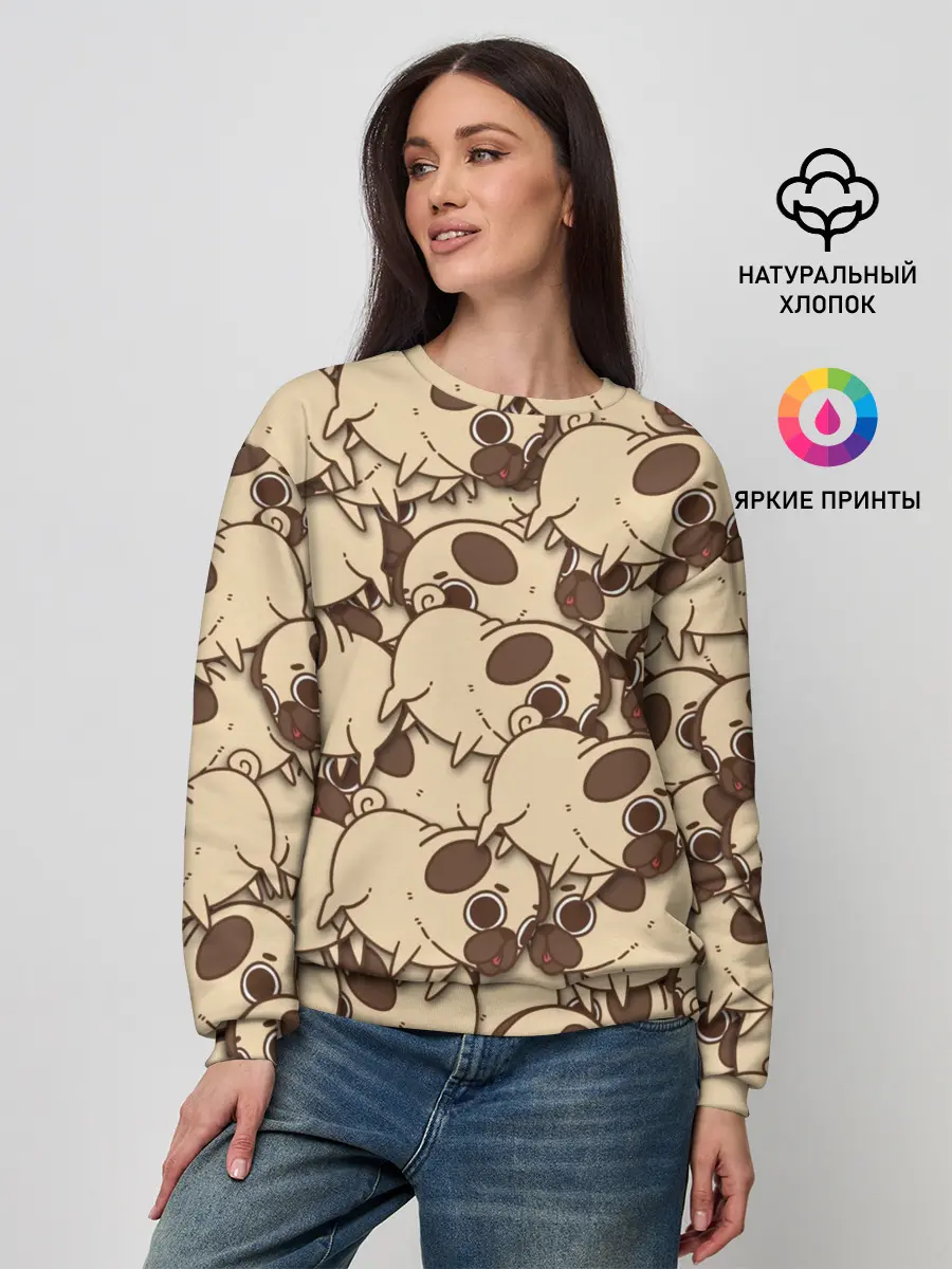 Женский свитшот / мопс