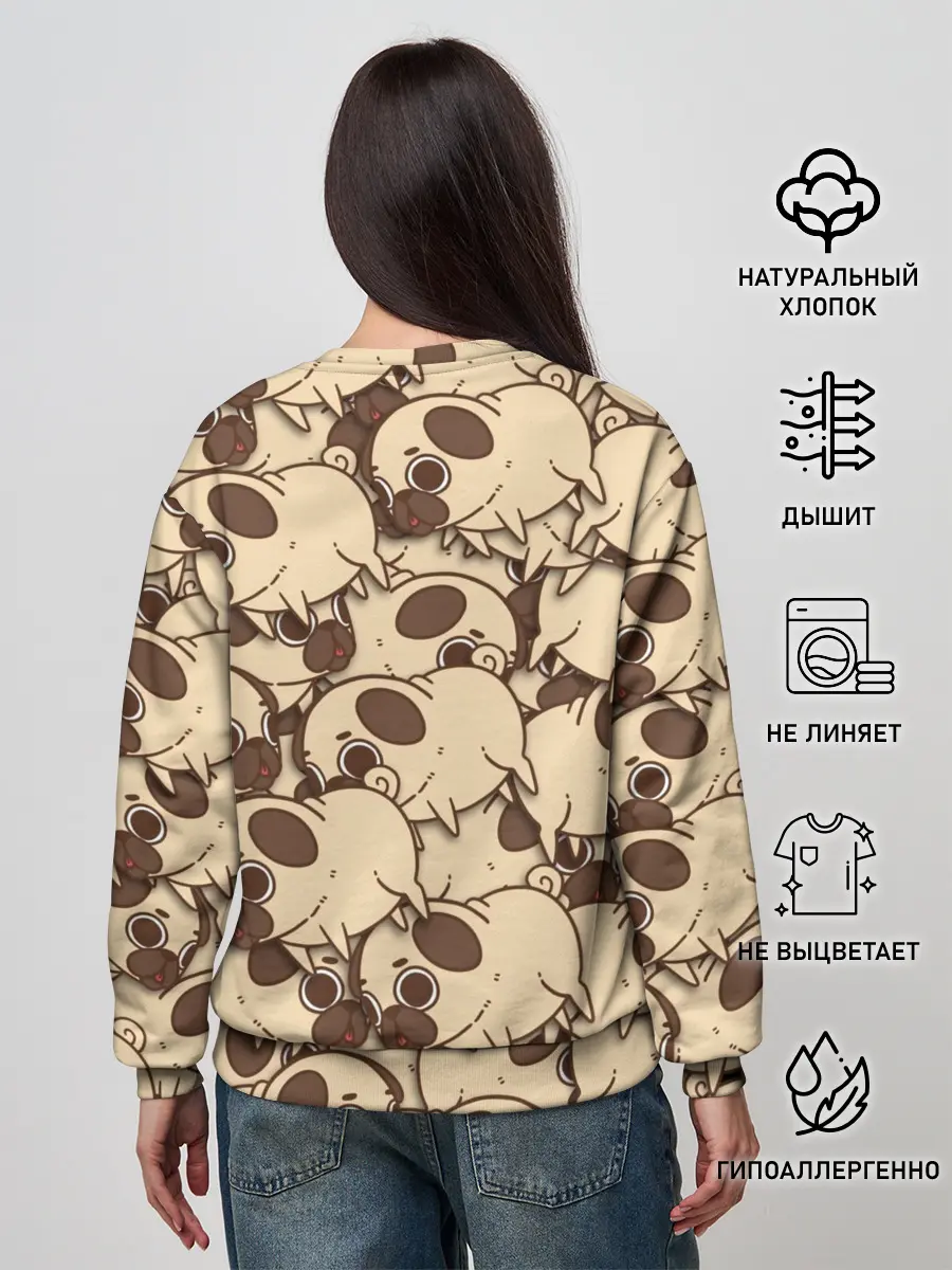 Женский свитшот / мопс