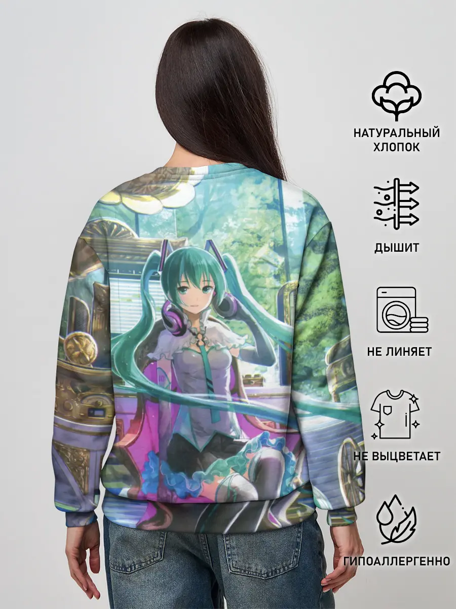 Женский свитшот / Мика Хацуне за фортепиано