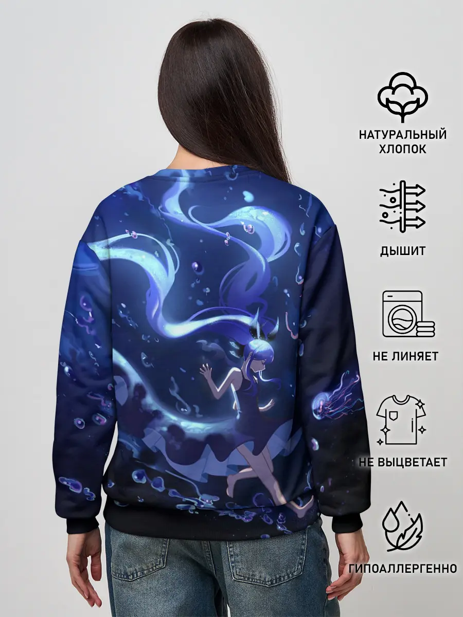 Женский свитшот / Вокалоид Мику Аква