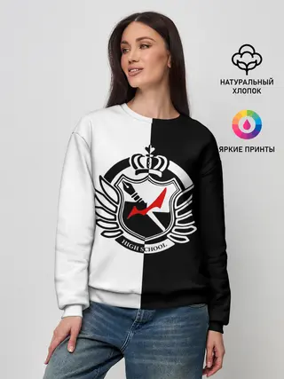 Женский свитшот / MONOKUMA SCHOOL с фоном