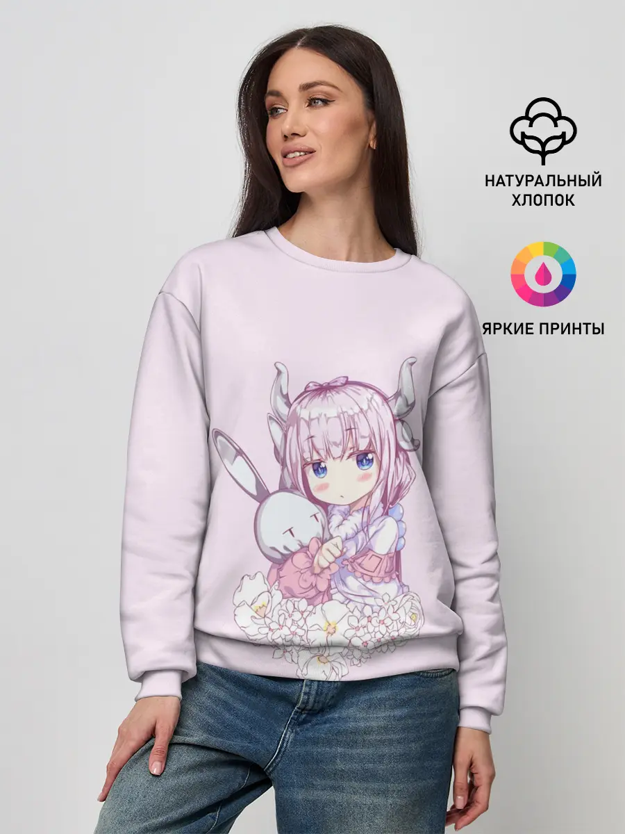 Женский свитшот / Дракон-Горничная Кобаяши