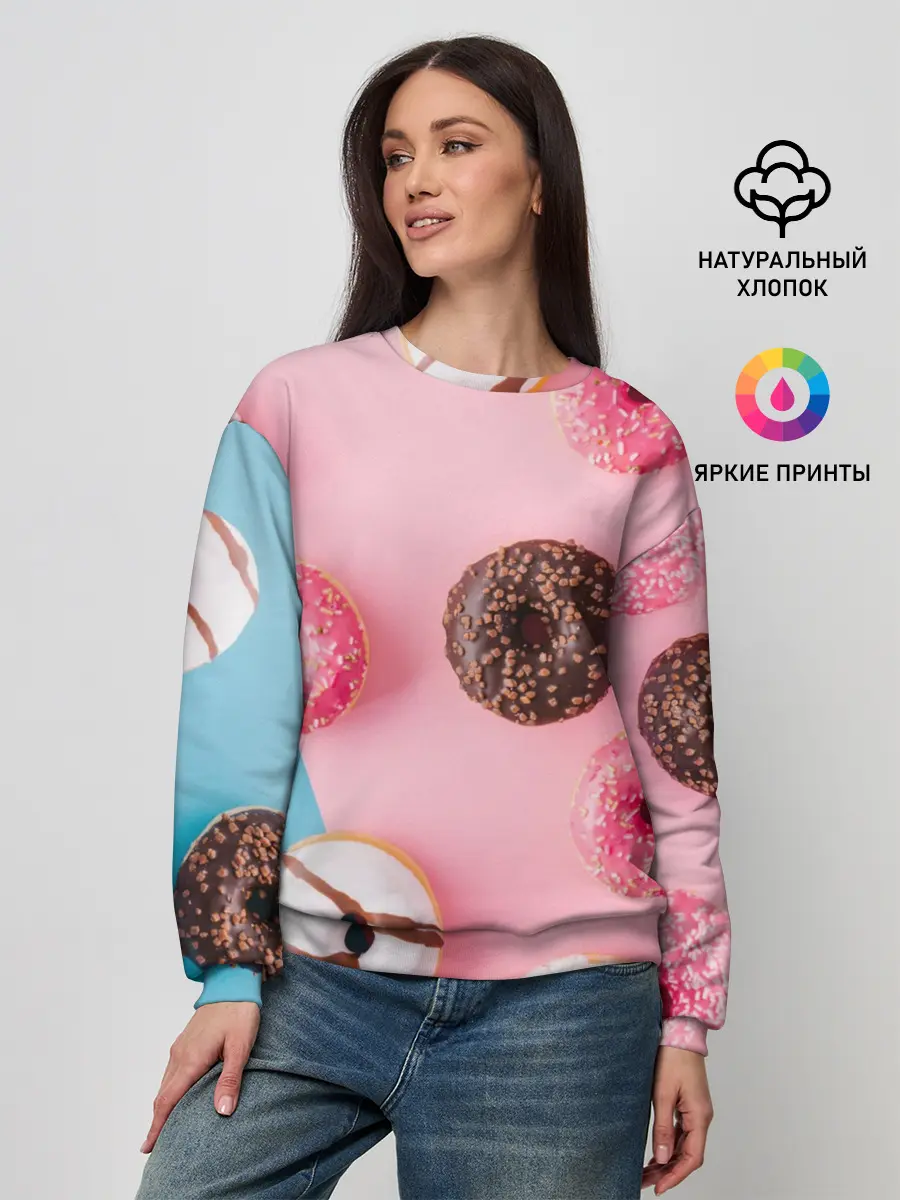 Женский свитшот / пончики