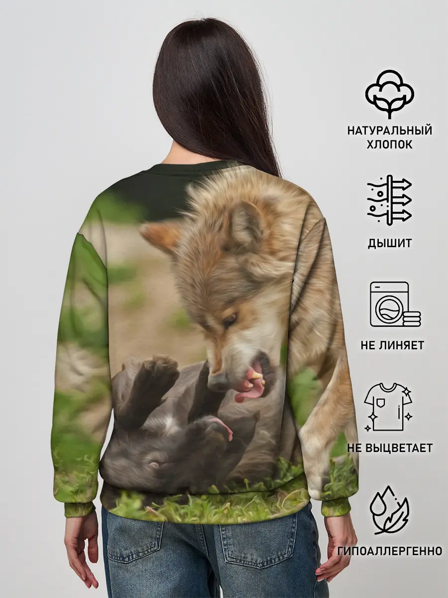 Женский свитшот / Волки