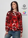 Женский свитшот / Краснобелый камуфляж с кабаном