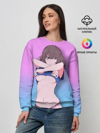 Женский свитшот / Anime girl with sword