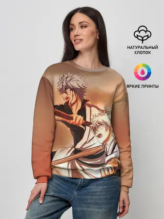 Женский свитшот / гинтоки саката самурай