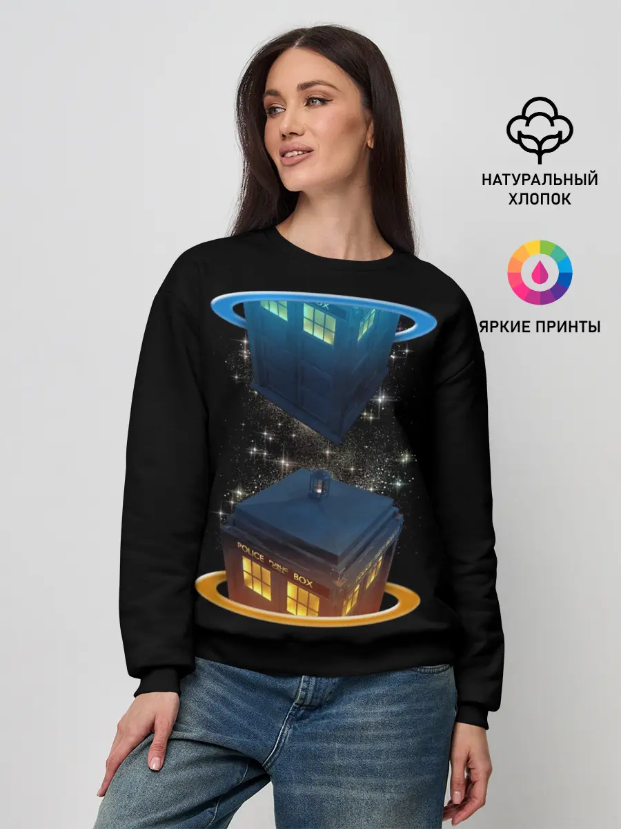 Женский свитшот / Тардис в Портале
