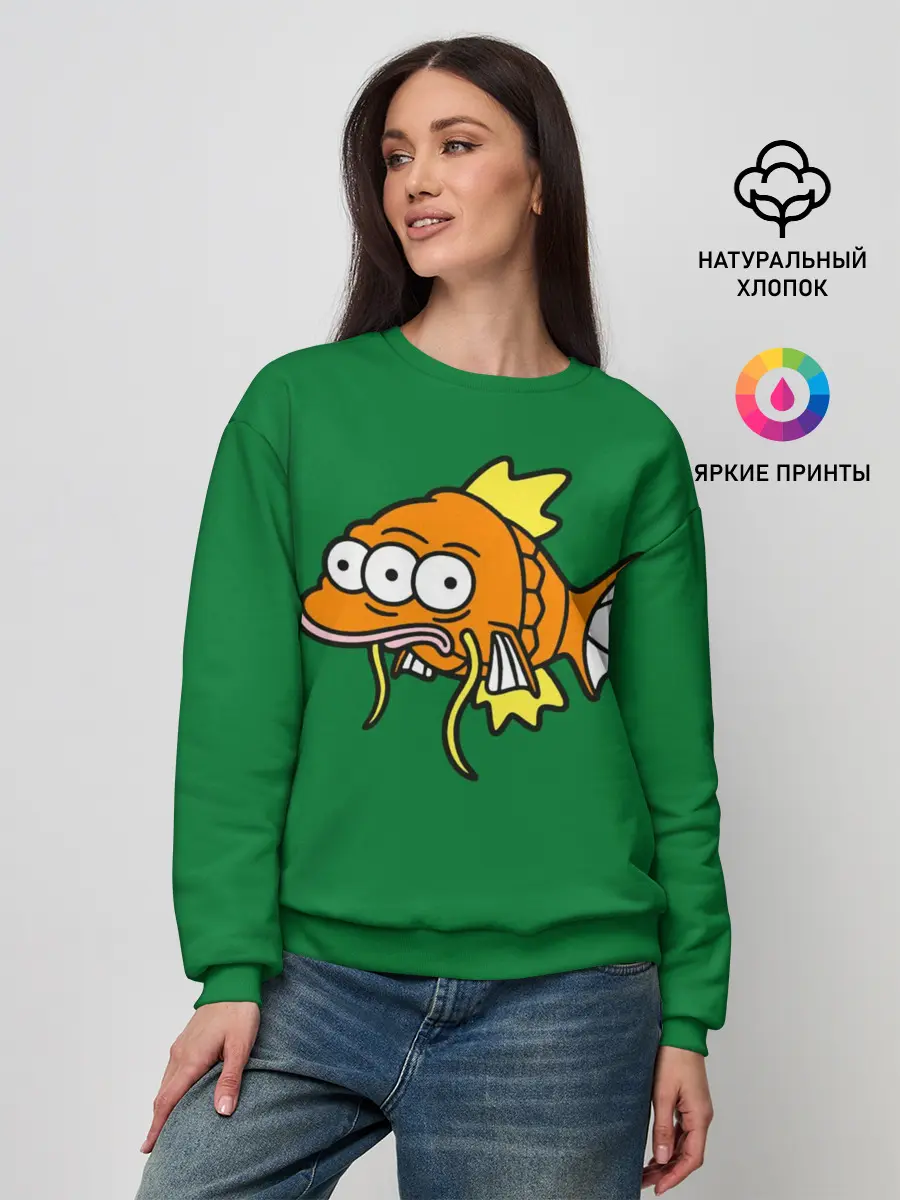 Женский свитшот / Радиоактивная Рыбка
