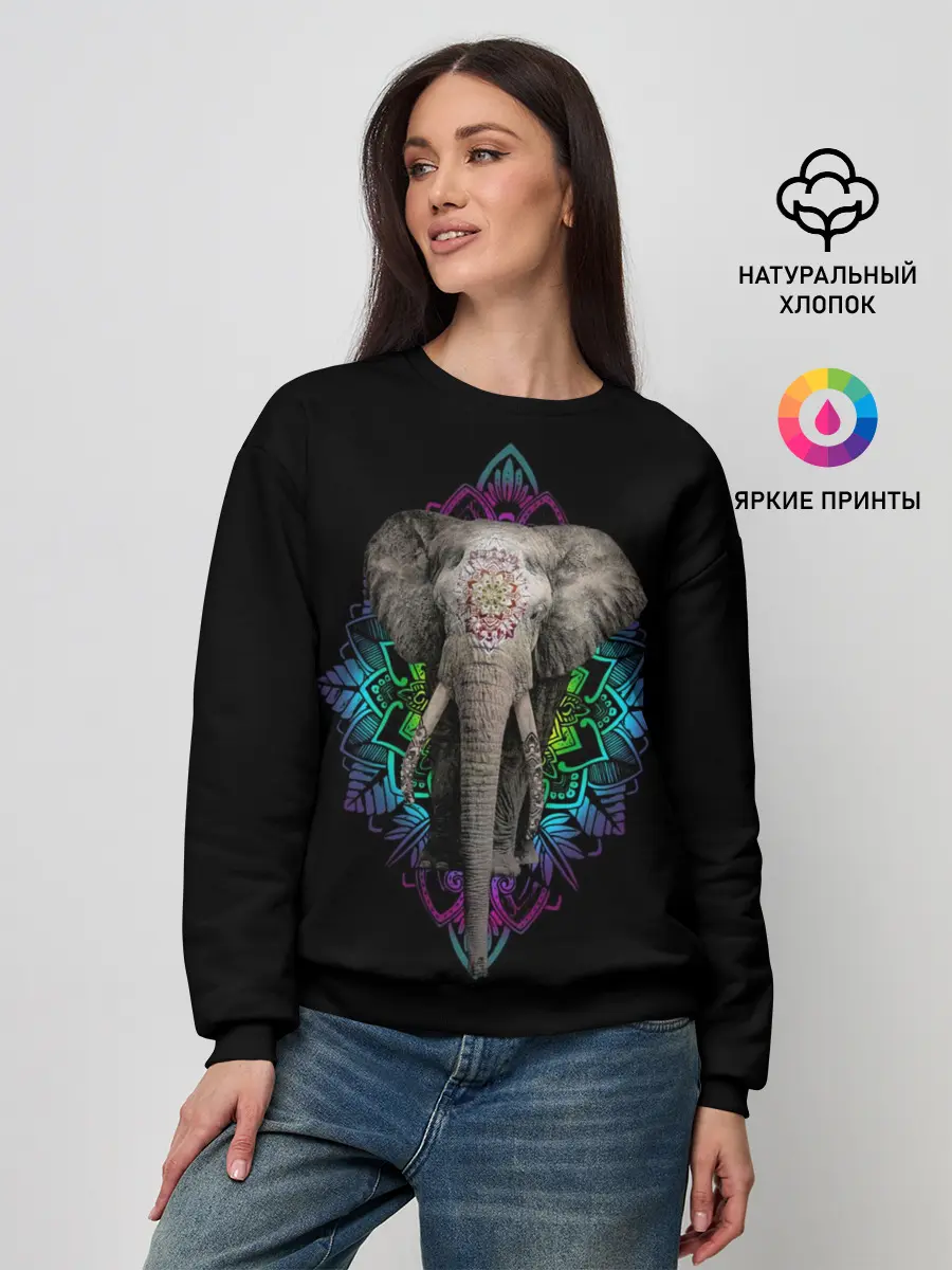 Женский свитшот / Индийский Слон