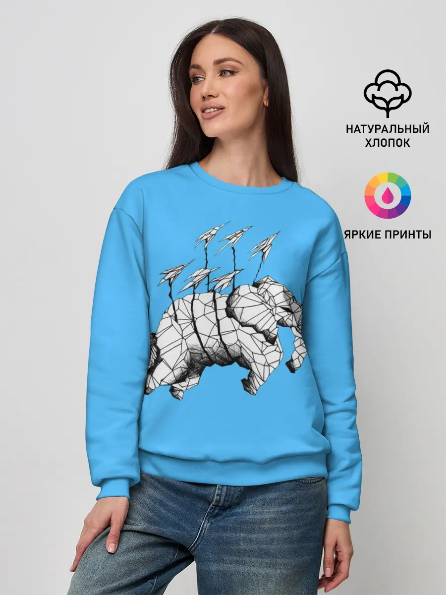 Женский свитшот / Бумажный Слон