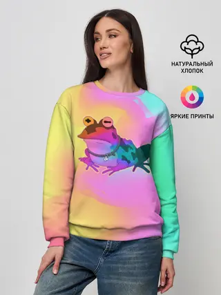 Женский свитшот / Кислотная Гипножаба