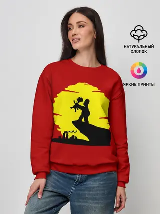 Женский свитшот / Гомер и Барт