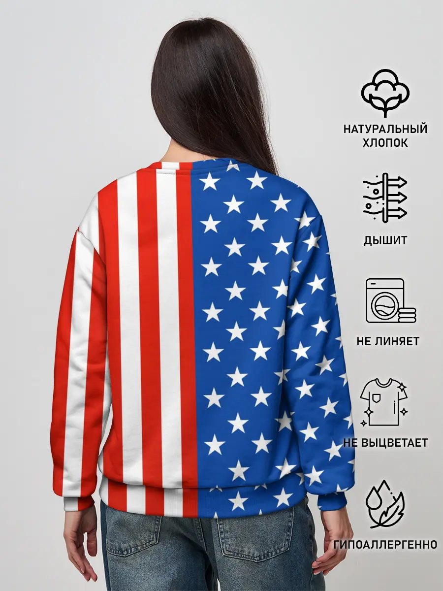 Женский свитшот / Американский Флаг