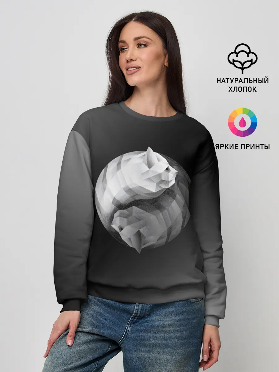 Женский свитшот / Янь Янь Котики