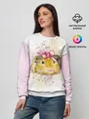 Женский свитшот / Морская свинка акварелью