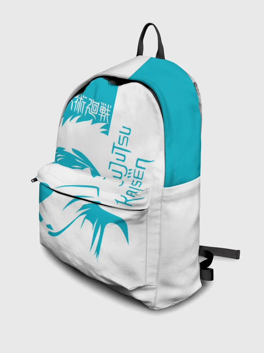 Рюкзак джинсовый / Годжо Сатору бирюзовый Магическая битва