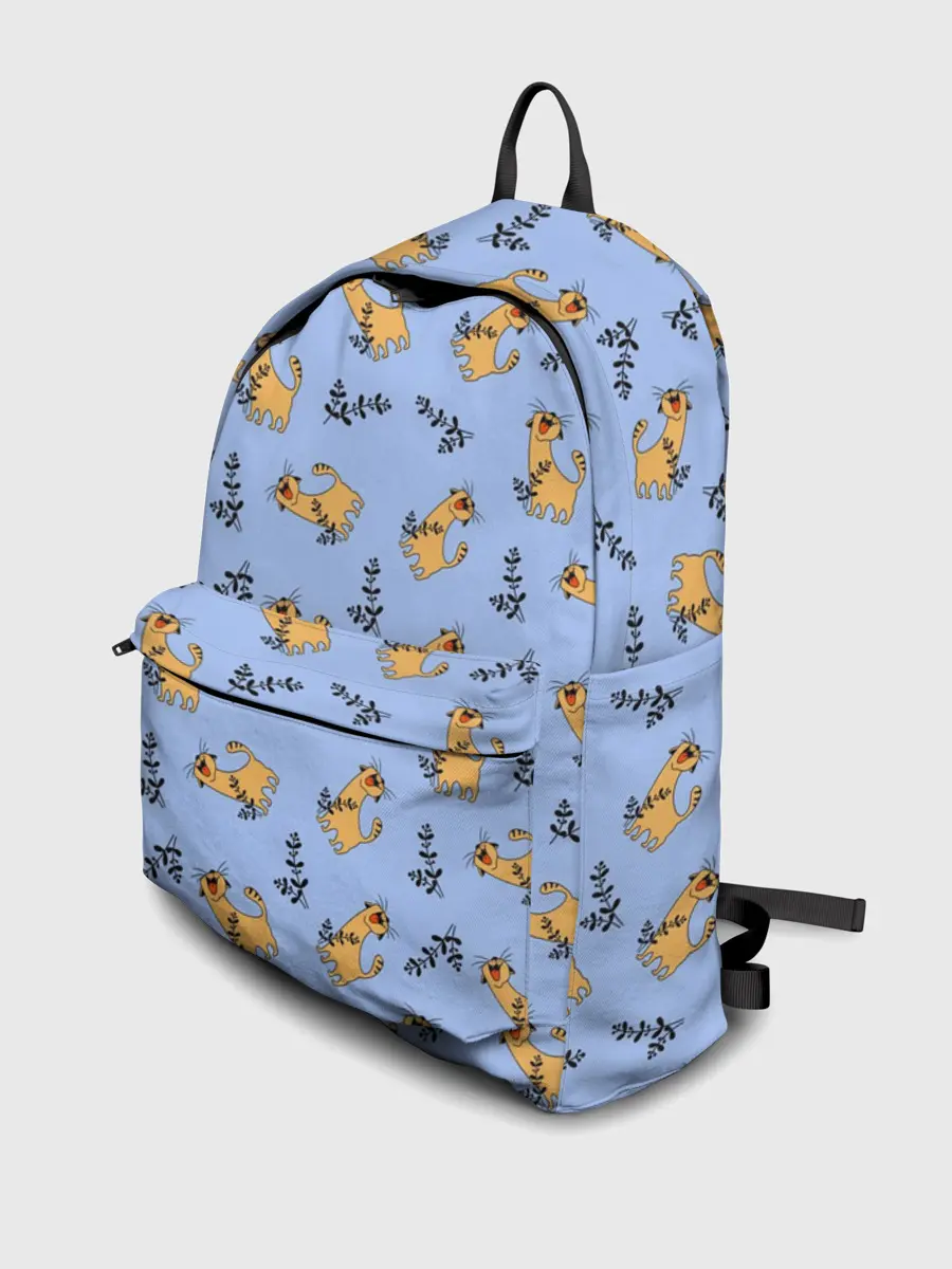 Рюкзак джинсовый / Радостный кот