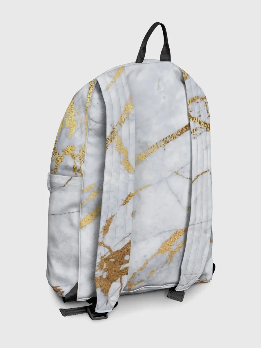 Рюкзак джинсовый / Золото на белом