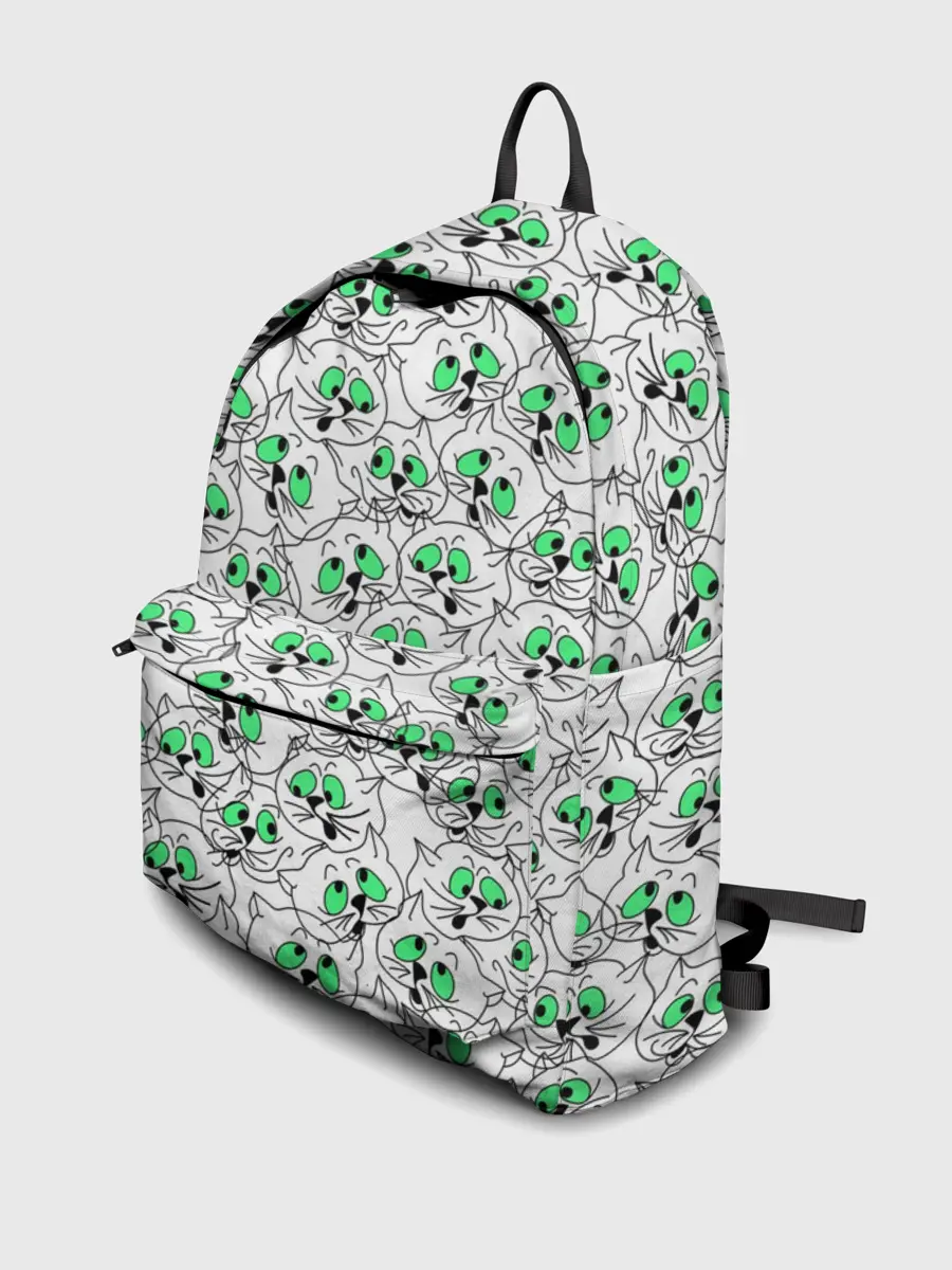 Рюкзак джинсовый / Веселые кошачьи глазки