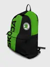 Рюкзак джинсовый / SKODA черно-зеленый
